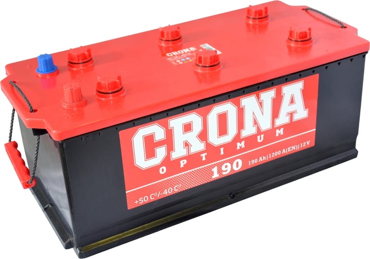 Аккумулятор, CRONA 6СТ190, 190 Ah, болт, прямая полярность